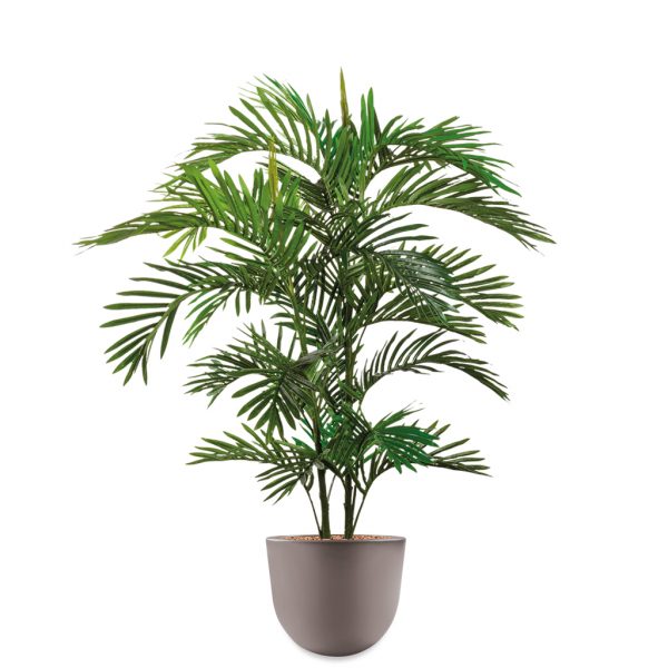 HTT - Kunstplant Areca palm in Eggy taupe H130 cm - kunstplantshop.nl