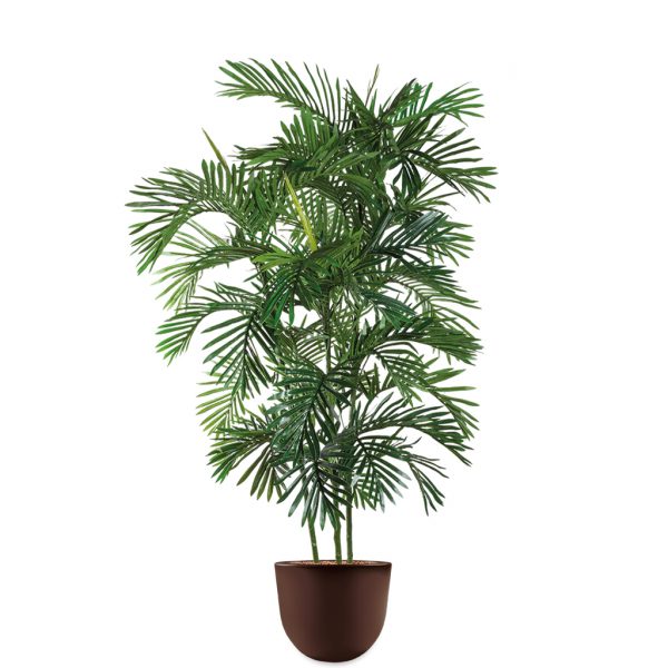 HTT - Kunstplant Areca palm in Eggy bruin H190 cm - kunstplantshop.nl