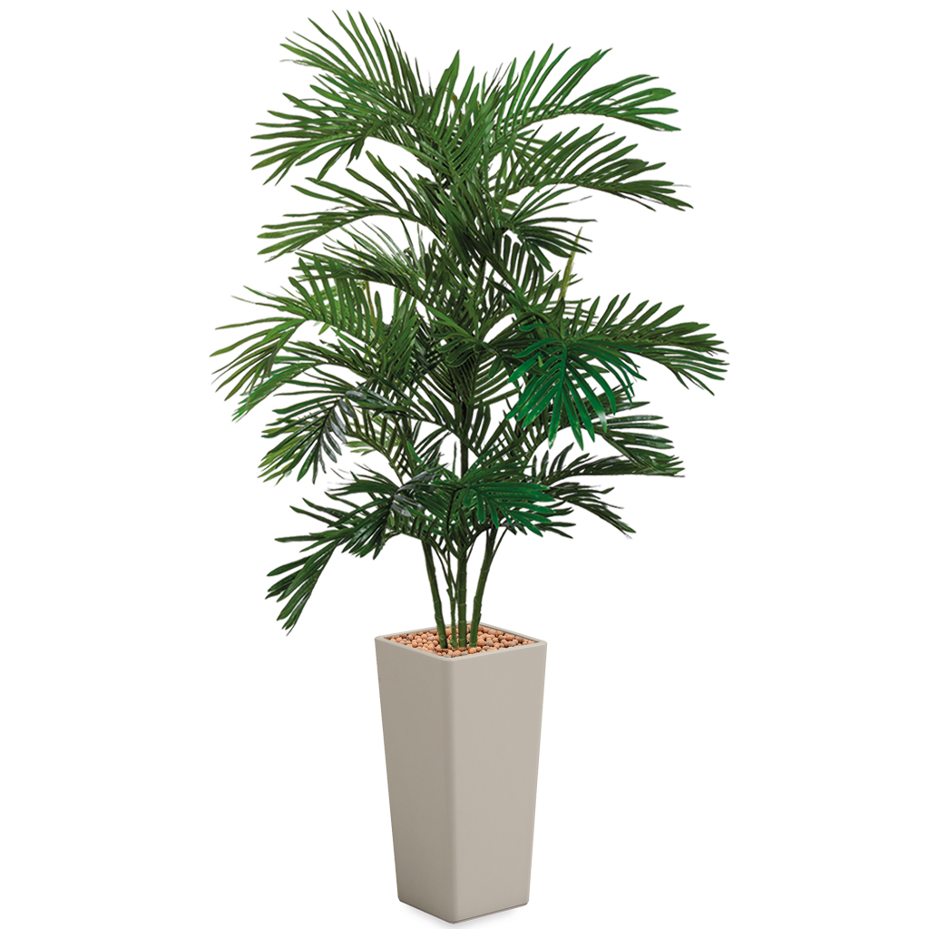 HTT - Kunstplant Areca palm in Clou vierkant taupe H215 cm - kunstplantshop.nl