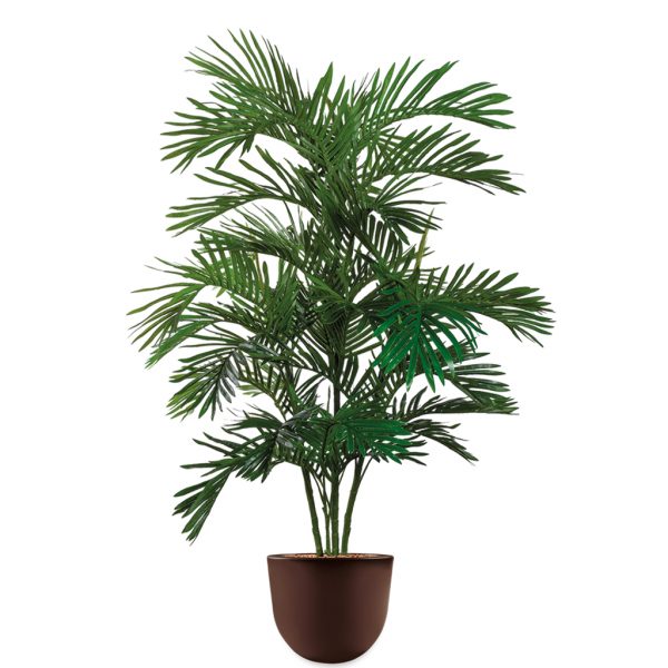 HTT - Kunstplant Areca palm in Eggy bruin H160 cm - kunstplantshop.nl