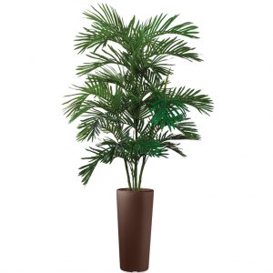 HTT - Kunstplant Areca palm in Clou rond bruin H215 cm - kunstplantshop.nl