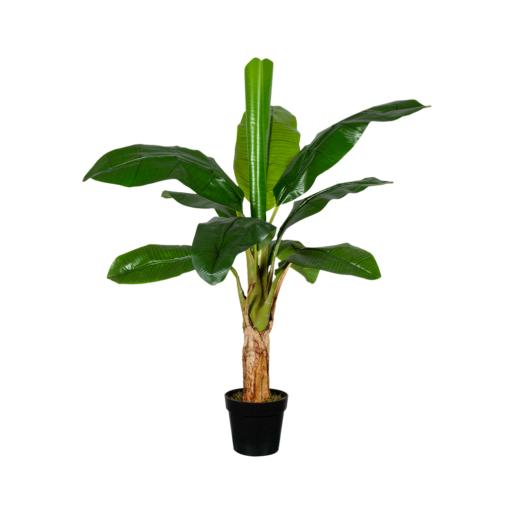 Broek Pilfer kroon Kunstplant Bananenplant H130cm - HTT Decorations- Grote kunstplant