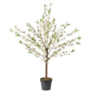 Kunstplant Prunus (sierkers) wit H130cm - HTT Decorations