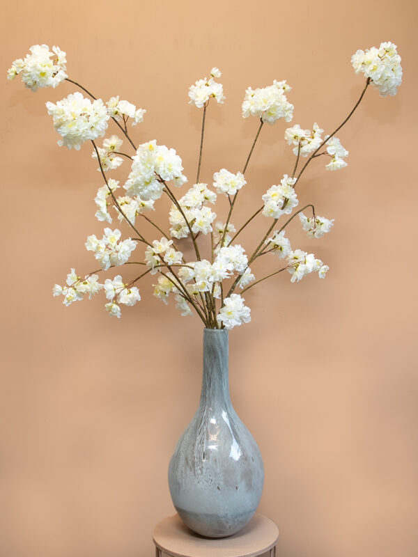 Kunstbloemen boeket Bloesem wit 80 cm - Afbeelding 3