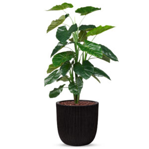 Kunstplant Philodendron in Planter Ball groove zwart H130 cm