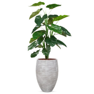 Kunstplant Philodendron in Vaas elegant Deluxe rib ivoor H155 cm