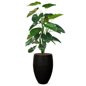 Kunstplant Philodendron in Vaas elegant Deluxe rib zwart H155 cm