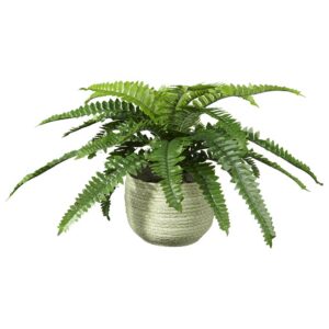 Kunstplant Nephrolepis H35cm in mand groen – HTT Decorations